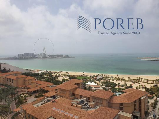 Upgraded 3BR+Maid I Sea / Palm View | Mid Floor